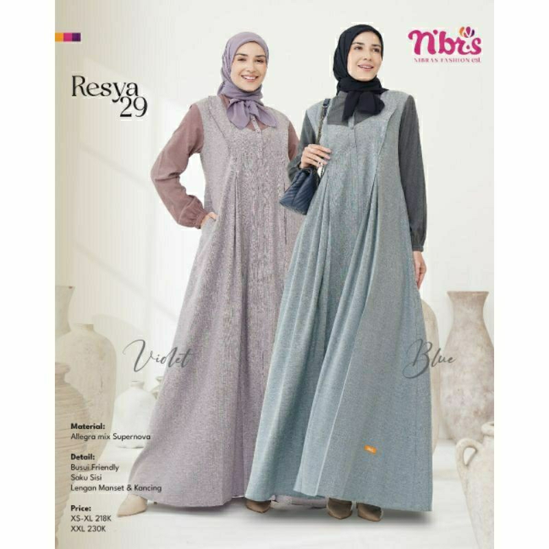 TERBARU 2024 GAMIS NIBRAS RESYA 29 // GAMIS MUSLIMAH // DRESS REMAJA BEST SELLER // TERLARIS