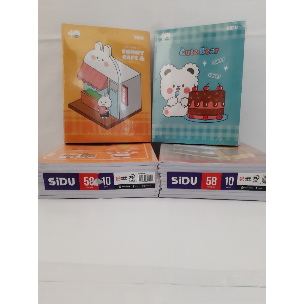 

Buku Tulis SIDU Isi 58 1 Pack(10 Buku)-Sidu