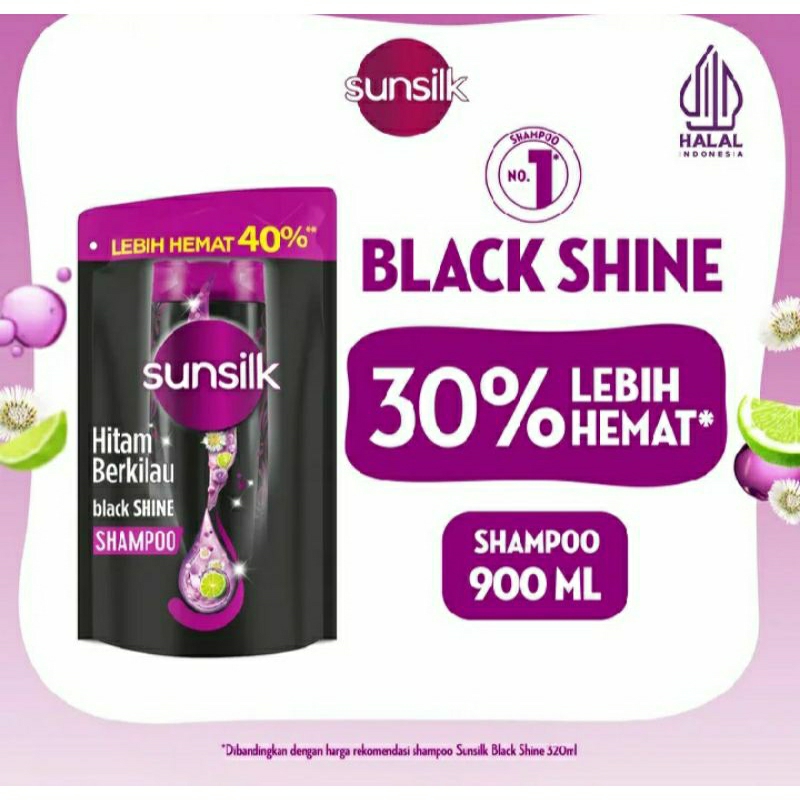 sunsilk black shine / sunsilk /shampoo / sunsilk urang aring shampo 900ml / sunsilk refill 900ml / s
