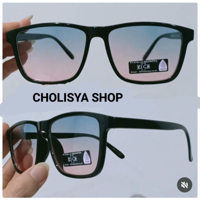 kacamata fashion cewek lensa gradasi 2 warna Zica3001
