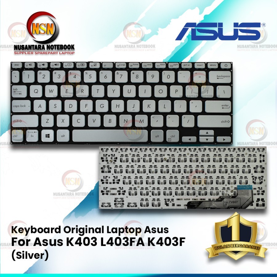 Keyboard for Vivobook 14 K403 K403F K403FA X403 X403F X403FA SILVER