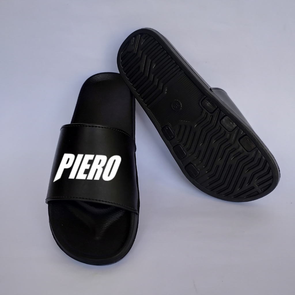 Sandal Slide PIERO Unisex Slop Pria Wanita Kekinian Antislip Ringan Empuk Eva Phylon Rubber