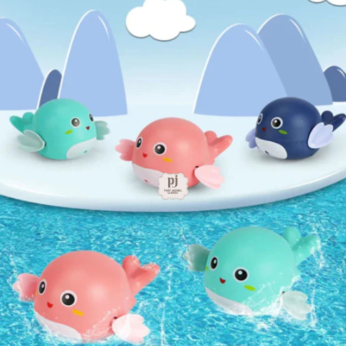 Mainan Mandi Anak Bayi Lumba Lumba Dolphin Putar Manual Berenag Di Air Mainan Non Batrai Edukasi Ana