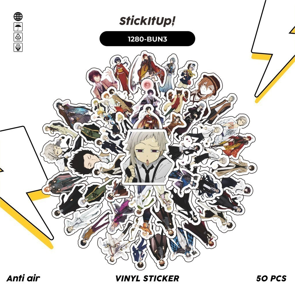 

COD✨ 100 Pcs Stiker Bungou Stray Dogs V5 Lucu Anti Air Untuk Dekorasi Notebook Sepeda Skateboard Handphone DIY
