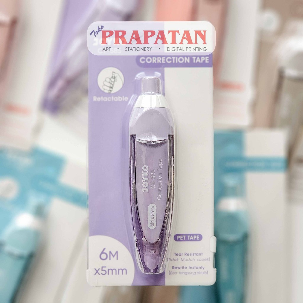 

Joyko Correction Tape CT-585 Retractable | Tip Ex Kertas