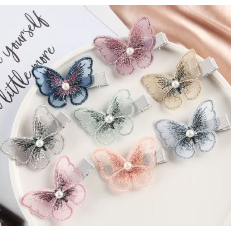 JEPITAN RAMBUT KUPU KUPU ANAK / JEPIT RAMBUT KUPU KUPU KOREA / JEPITAN MODEL KUPU KUPU