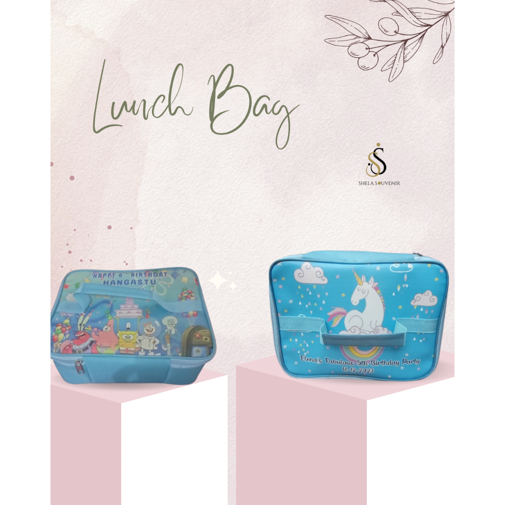 Tas Bekal Custom / Tas Makan Anak Anak / Tas Ultah ANak / Tas Ultah Custom / Model Tas Lunch bag Kot