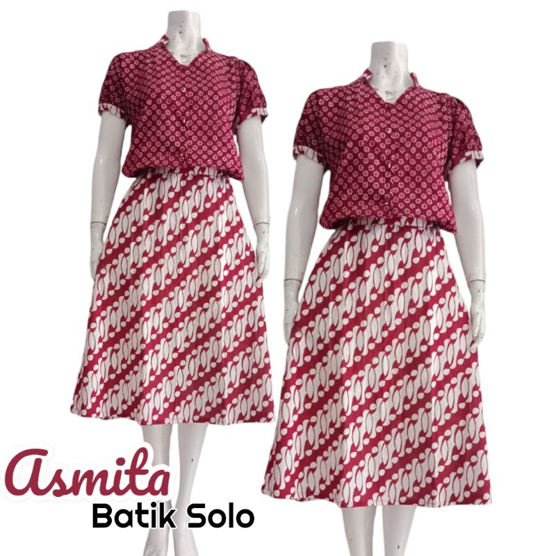 SETELAN BATIK WANITA SOLO BATIK GARUTAN ASMITA