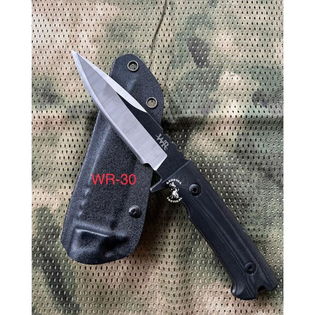 Pisau Tactical Kydex WR 30 Custom Laser / Pisau WR Tactical Outdoor + Holster Dan Teklock / Pisau Ca