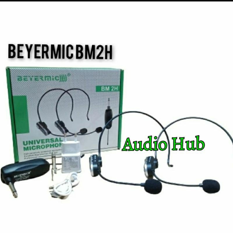 Mic Wireless Beyermic BM2H BM 2H Isi 2 Headset Telinga Imam Bando Original