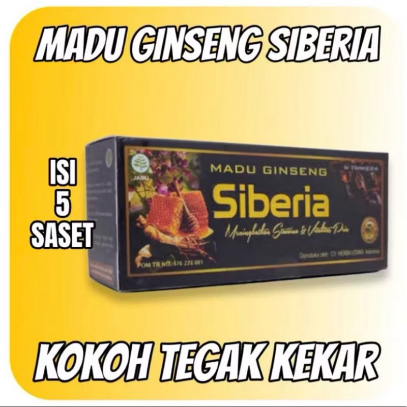 MADU HERBAL SIBERIA MADU GINSENG SIBERIA Isi 5 sachet