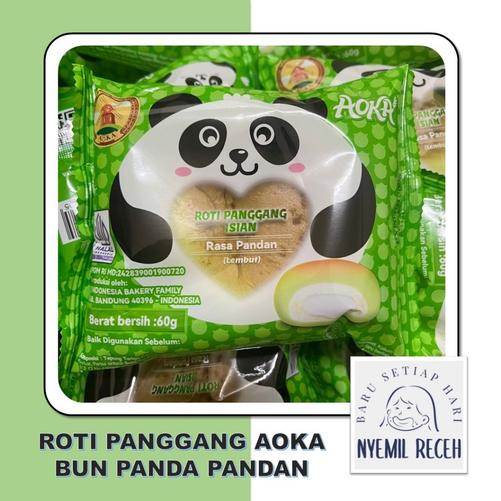 

Roti Panggang Aoka Bun Panda Pandan