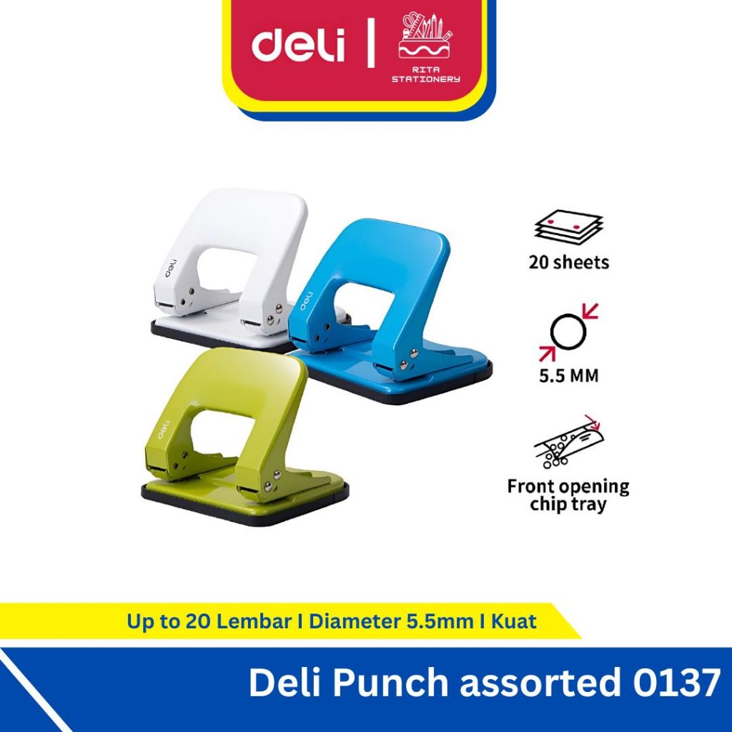

Deli Punch assorted 0137 Pembolong kertas