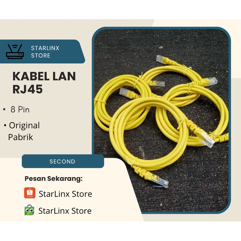 Kabel LAN UTP Ethernet RJ45 1,5Meter Original Pabrikan