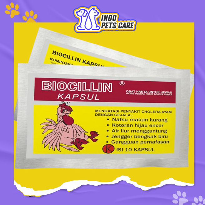 BIOCILIN EKA FARMA 10 KAPSUL - anti virus Obat penyakit kholera berak hijau, keloren mencret pd ayam