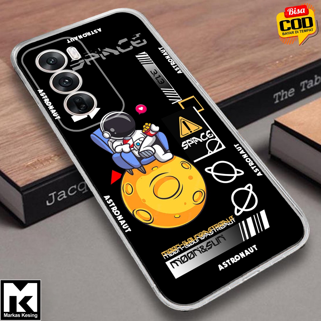 Softcase OPPO RENO 12 PRO 5G - Clear Case  MOTIF  ( ASTRO ) - Anticrack - Case Bening - Softcase Hp 