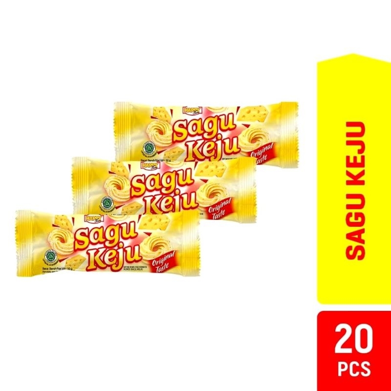 

(PACK) Sagu KEJU Happy Time Original Taste Isi 20Pcs