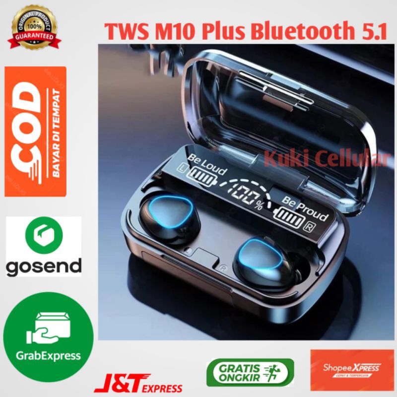 M10 Plus TWS Bluetooth 5.1 / V5.3 Earphone