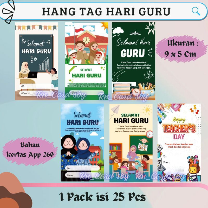 ( 25 Pcs ) HANG TAG TEACHER DAY || HANG TAG HARI GURU