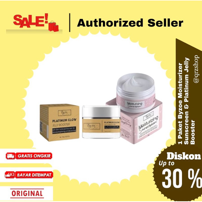 BYZOE Paket Platinum Glow Jelly Booster & Moisturizer Sunscreen