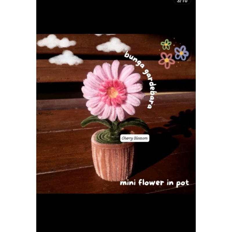 bunga pot kawat bulu bunga hias meja bunga hias meja murah