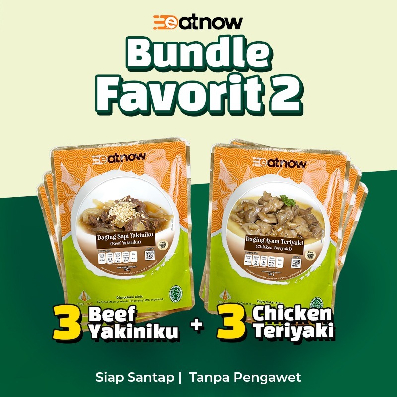

EatNow Bundle Isi 6 - Beef Yakiniku - Chicken Teriyaki