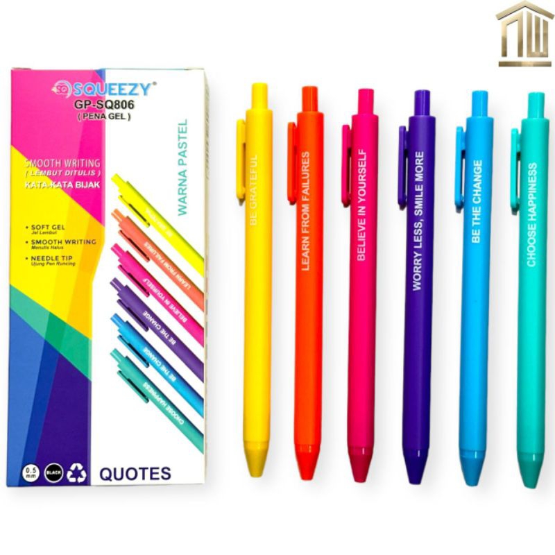 

Pulpen / Ballpoint / Pen Gell G -SQ806 Squeezy (12 Pcs)