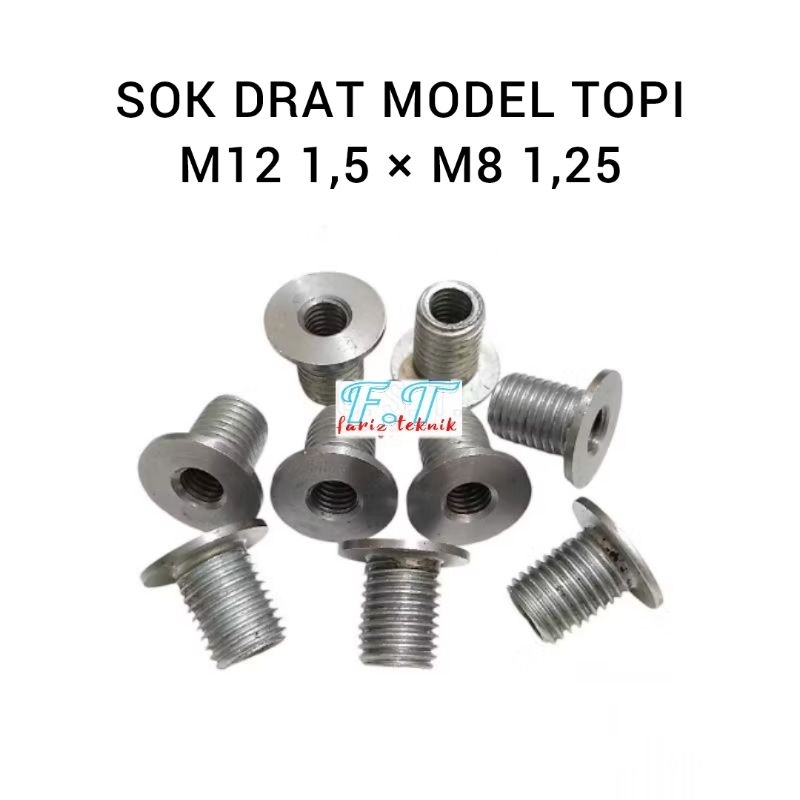 Sok drat model topi bosh drat baut oli pecah baut 17. drat luar m12×1.5 drat dalam m8×1.25