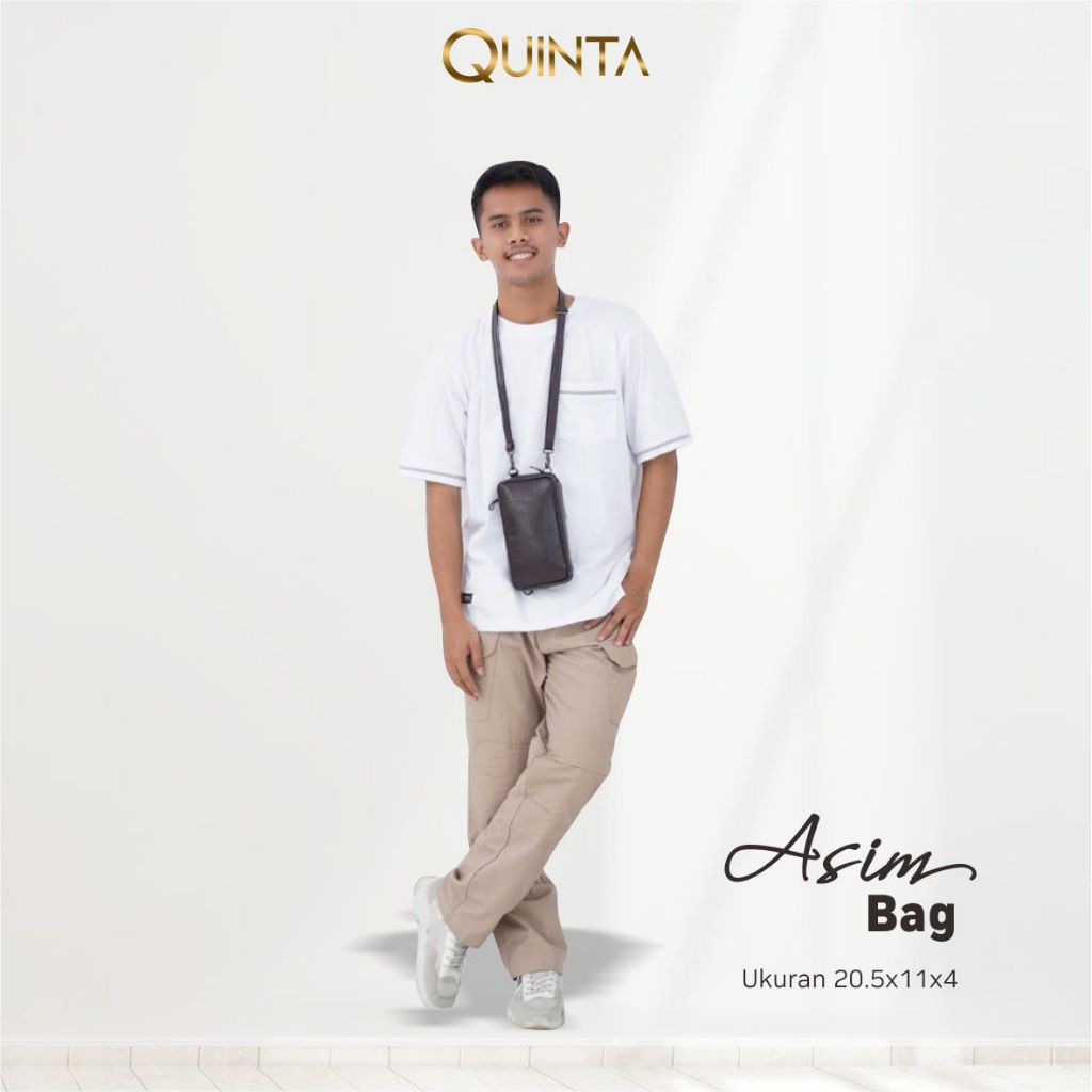 Quinta Asim Tas Dompet kalung HP dan Uang bahan Sintesis Leither