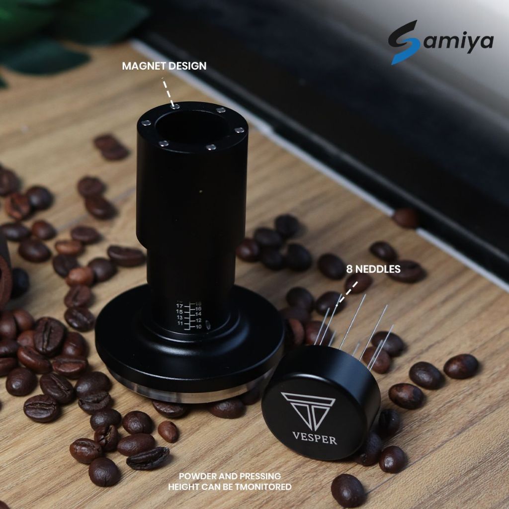 coffee tamper DNS 2in1 needle distribution vesper barista tools espresso 304 stainless steel