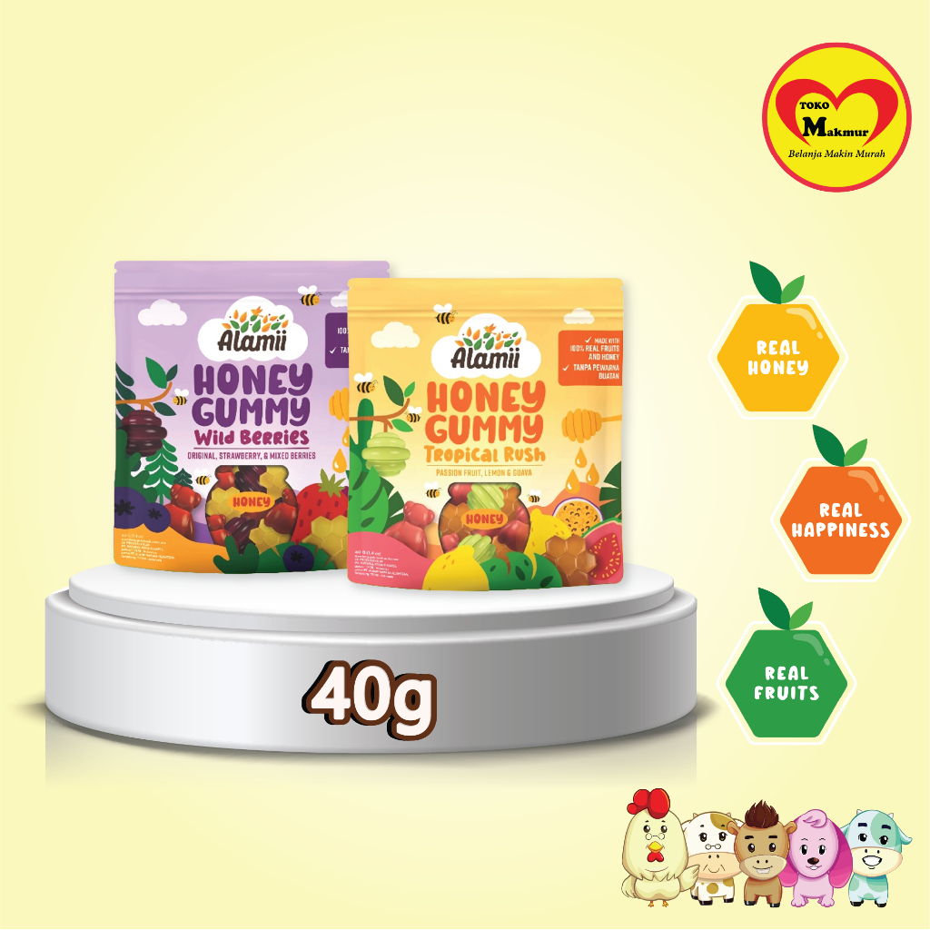 

Alamii Honey Gummy Wild Berries / Tropical Rush 40gr / Toko Makmur Kapas Krampung