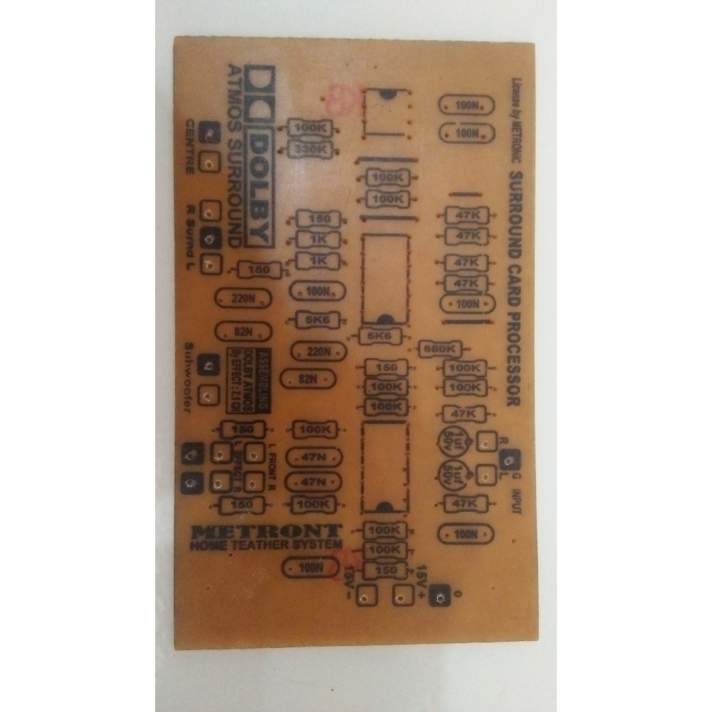 PCB Kit surround prosesor 7.1ch Dolby Atmos Surround for home theatre