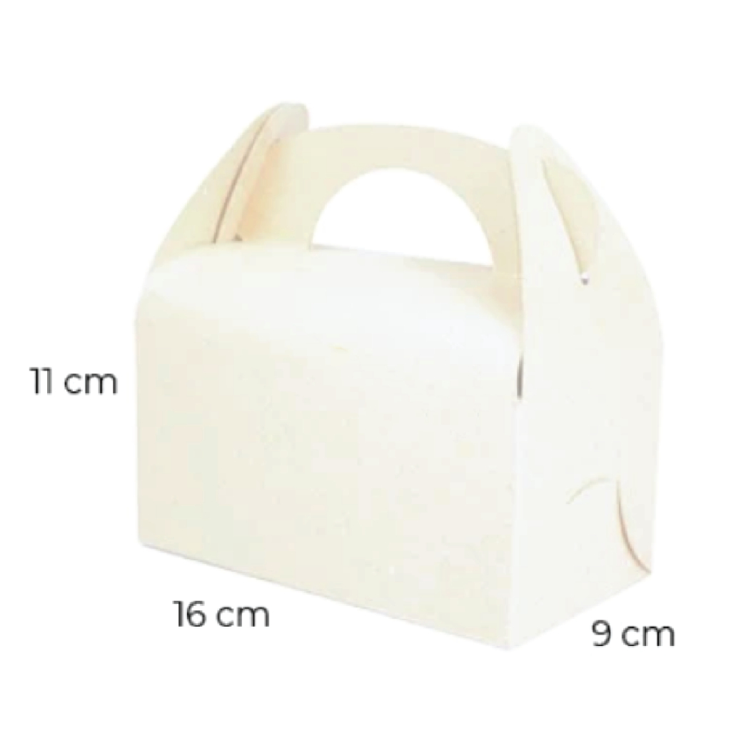 

GABLE BOX HAMPERS LEBARAN HARI RAYA SOUVENIR GIFT PACK PAPER UKURAN 16x9x11CM IVORY 300GSM NON LAMINASI FOOD GRADE TYPE:YC-026ST