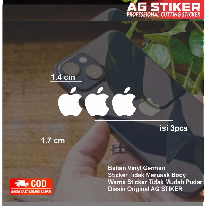 

Stiker APPEL HP apel isi 3 pcs stiker murah
