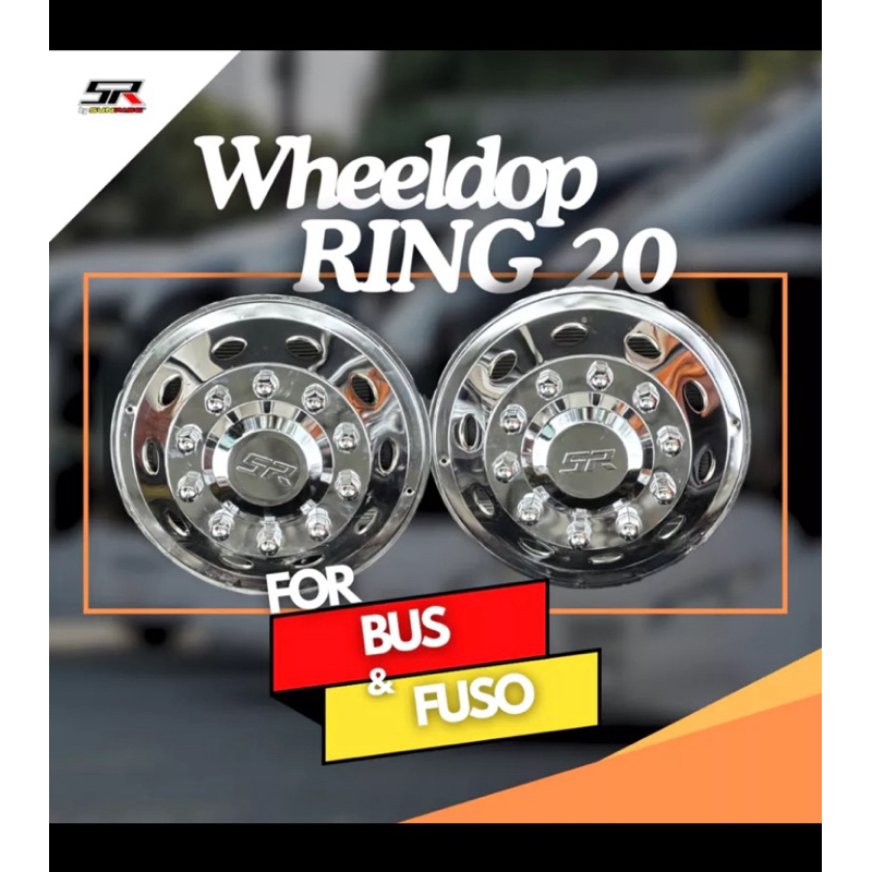 1 Set (4 PCS)Whelldop Ring 20 SR PARIWISATA Chrom Whelldop ring 20 BUS PARIWISATA Welldop Cover Velg