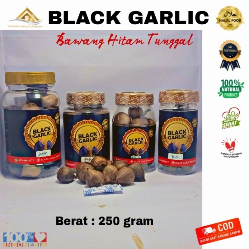 

BLACK GARLIC 250gram | Bawang Hitam Tunggal | Bawang Putih Lanang