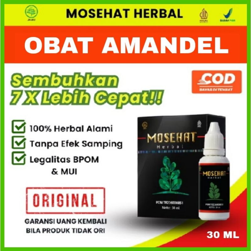 MOSEHAT Obat Amandel Herbal Original Isi 30 ML