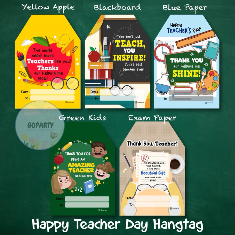 TEACHER DAY HANG TAG HARI GURU GANTUNGAN HAMPERS BINGKISAN KADO