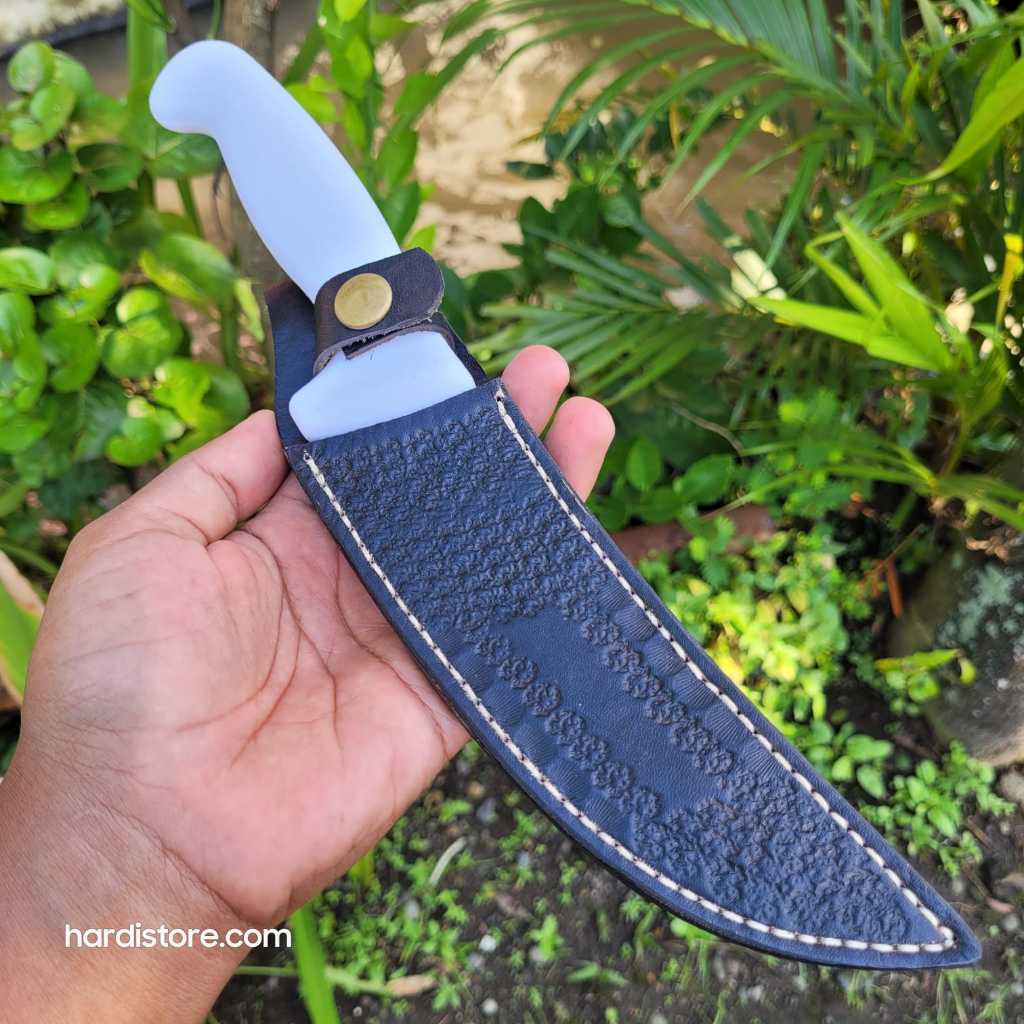 ID SARUNG KULIT ASLI UNTUK PISAU SKINNER SESET TRAMONTINA 15 CM MODEL LENGKUNG ATAU CIMETER