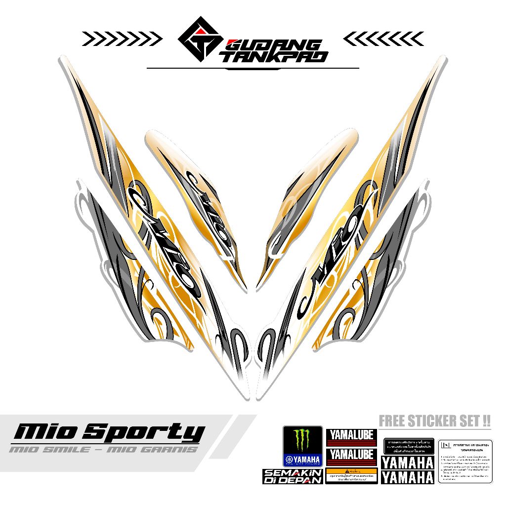 STIKER STRIPING MIO SPORTY / MTF 22 / STIKER MIO LAMA / STRIPING SET MIO / LIS BODI MIO SPORTY