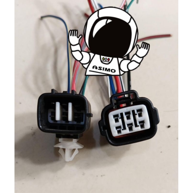 soket pin 6 original mitsubishi old new Triton Delica Fuso Galant Lancer Outlander PHEV pajero sport