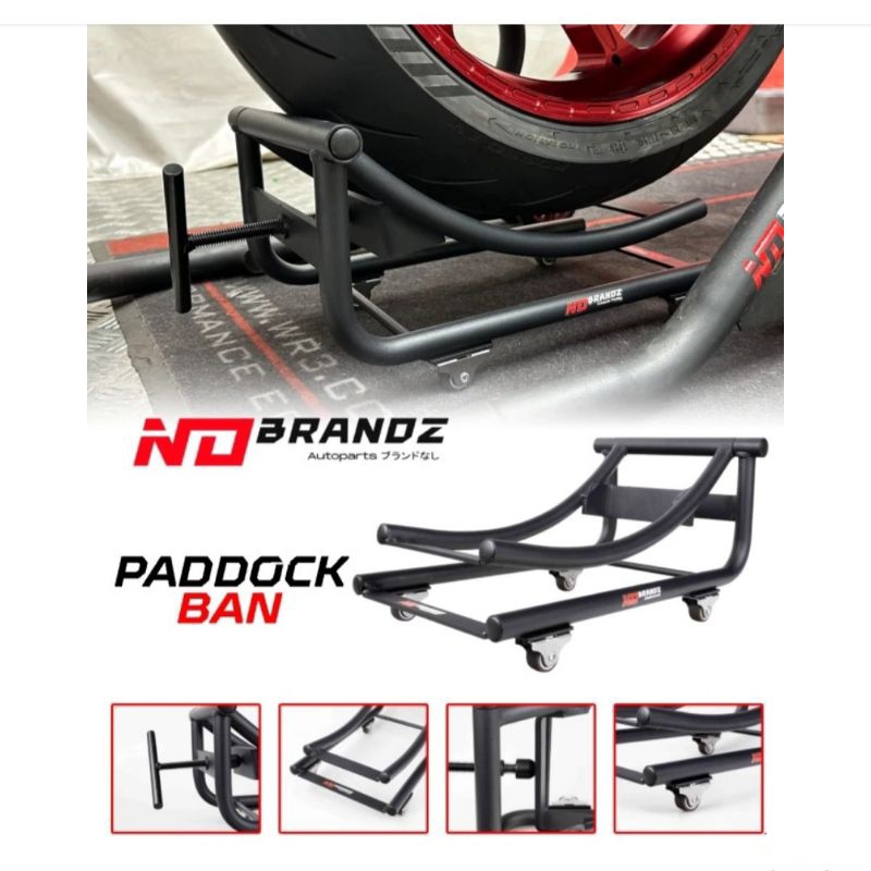 Paddock Ban Depan Belakang Penahan Roda NO BRANDZ Universal