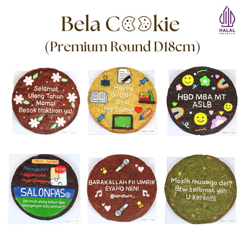 

Premium Round D18 cm Writing / Simple Decor / Colourful / Papan Bunga Cookies by @belacookie.id (BISA SAMEDAY) / Custom Cookies / Cookie Custom / Soft Baked Cookies / Cookie Cake / Kue Ulang Tahun / Giant Cookie / Birthday Cookie / Birthday Cake