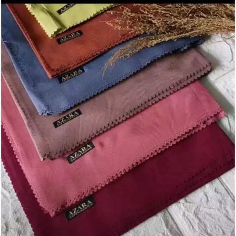 Hijab Segiempat Azara Oskara Polos Laser Cut isi 10/Paket Usaha Hijab Azara isi 10 Pcs