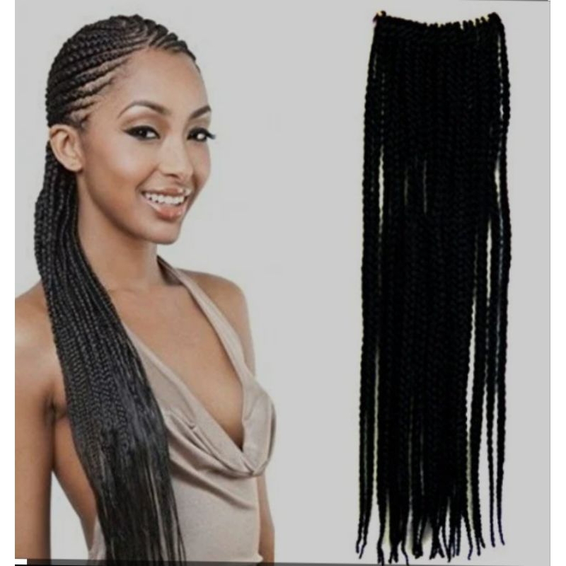 rambut sambung kepang rambut sulam 1paket isi 15 helai