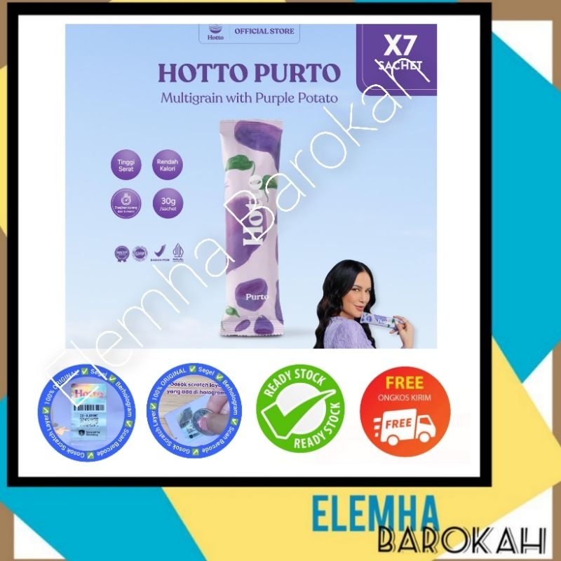 

Hotto Purto Multigrain Oat Ubi Ungu Sereal Sarapan 7 Sachet (1 Pouch 16 Sachet) Ori Segel Hologram