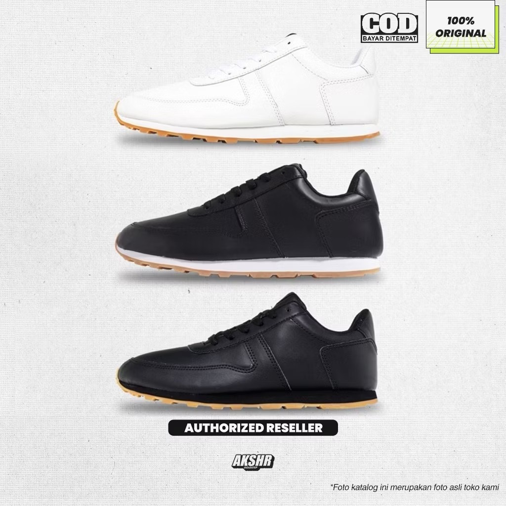 BRODO - Sepatu Brodo Base Lite Warna Full Black / Black White / Full White Unisex Sneakers Original 