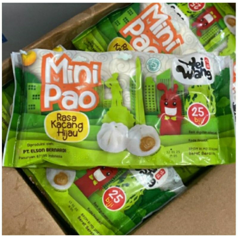 

Minipou WEI WANG rasa Kacang Hijau isi 25
