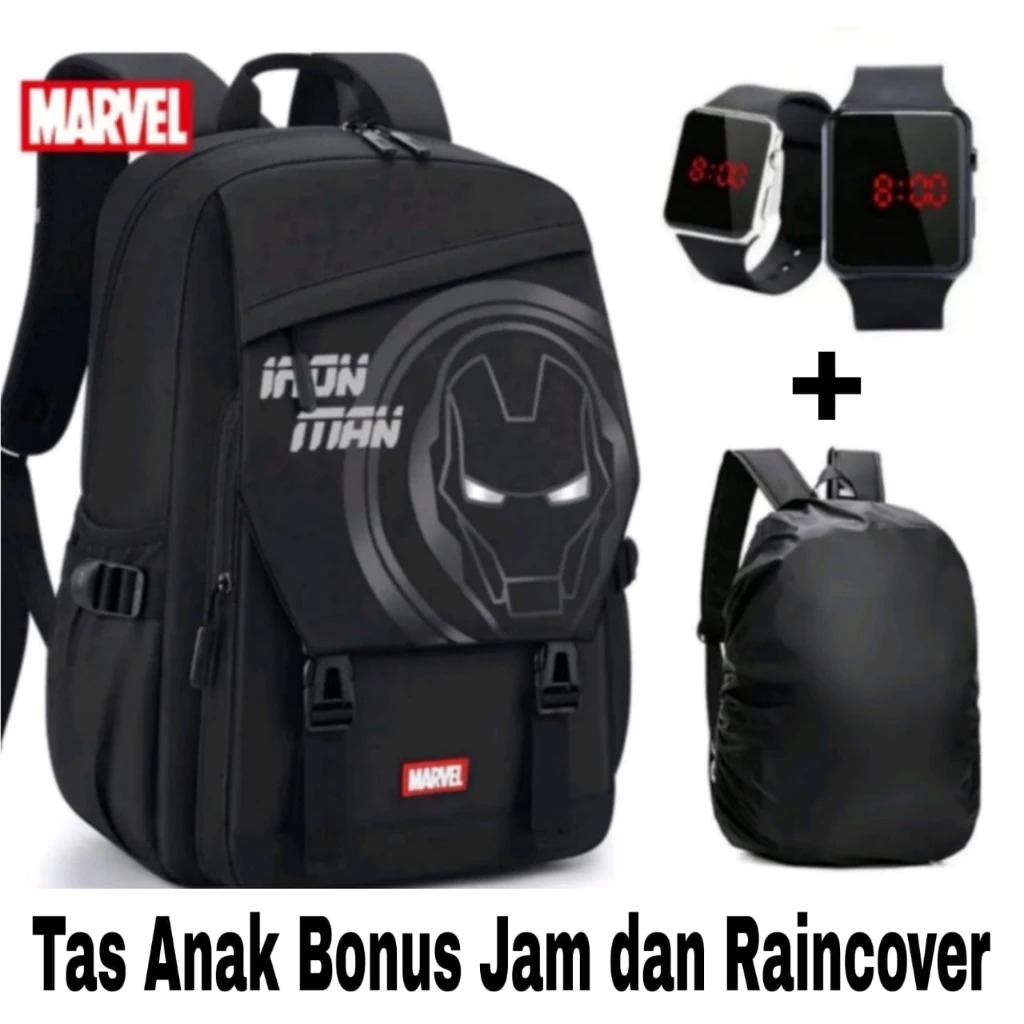 Fashion Anak tas anak iron man - tas ransel anak laki-laki - tas sekolah anak teraru