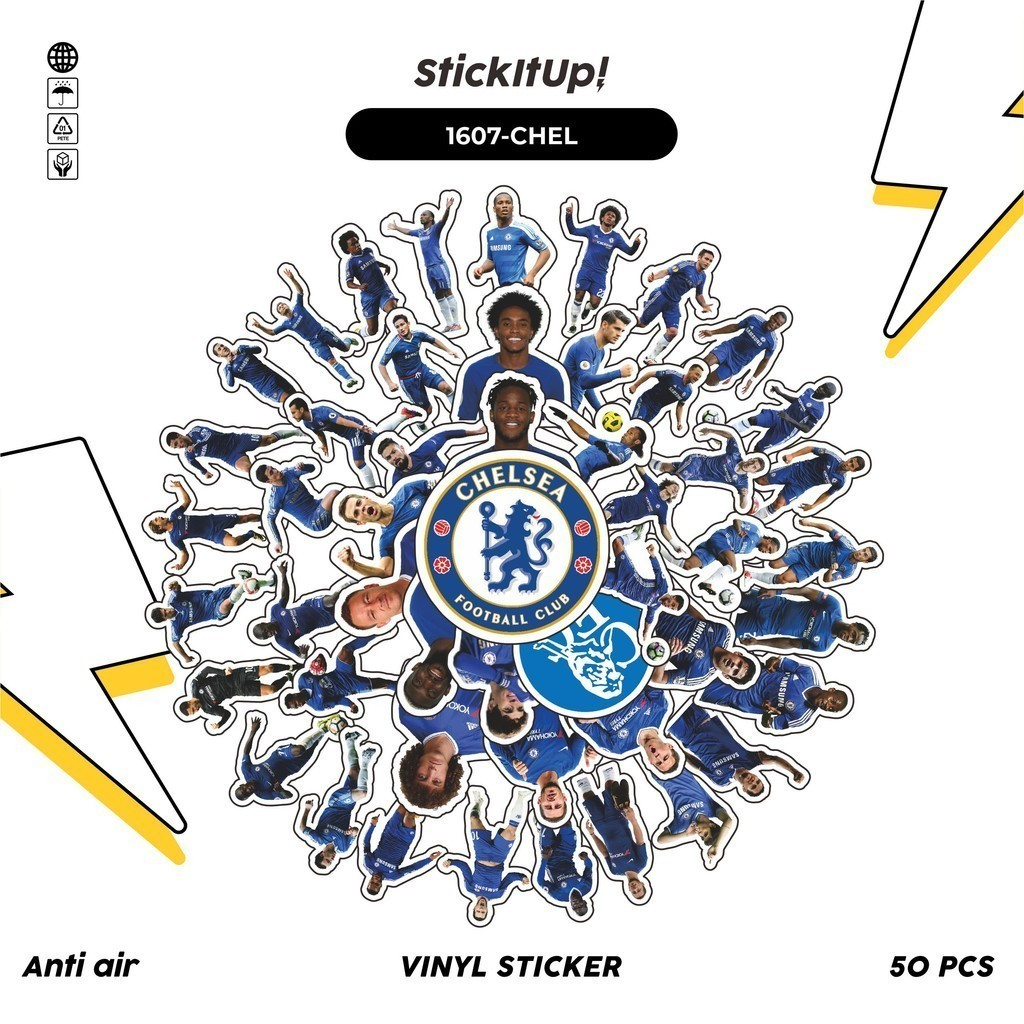 

COD✨ 100 Pcs Stiker FOOTBALL SERIES CHELSEA FC Lucu Anti Air Untuk Dekorasi Notebook Sepeda Skateboard Handphone DIY